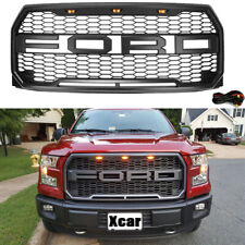 For 2015 2016 2017 Ford F150 F-150 Grill Raptor Style Front Bumper Grille Black