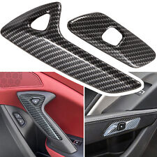 Carbon Fiber Interior Door Handle Molding Cover Trims For Corvette C7 2014-2018