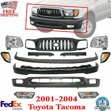 Front Bumper Kit Primed Grille Head Lights For 2001-2004 Toyota Tacoma