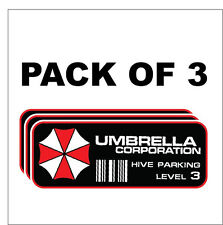 Umbrella Corporation Hive Parking Level 3 Resident Evil Zombie Decal Sticker