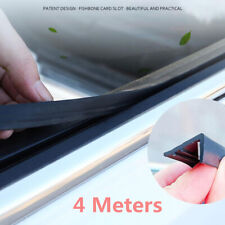 V-shape Car Door Window Edge Moulding Trim Weatherstrip Seal Strip Rubber 4m