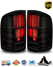 For 2007-2014 Chevy Silverado 1500 2500 Led Tail Light Black Smoke Lens Lamps