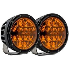 Rigid 360-series 6-inch Spot Amber Pro Round Led Fog Ditch Driving Lights Pair