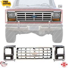 For 1982-1986 Ford F-150 F-250 F-350 Bronco Front Grille Headlight Bezel Trim