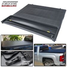 4-fold Soft Tonneau Cover Fit For 07-13 Chevy Silveradogmc Sierra 6.6 Ft Bed