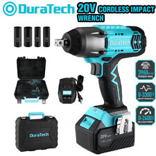 Duratech 20v Cordless Impact Wrench 12-in Sockets 330 Ft-lbs High Torque Wrench