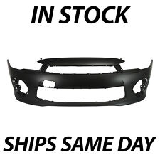 New Primered - Front Bumper Cover For 2016 2017 Mitsubishi Lancer W Tow Hook
