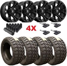 20 Fuel Vapor Black Wheels Rims Tires 33 12.50 20 Mt Mud Tires