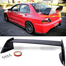 Fit 03-07 Evolution Evo 7 8 9 Painted Glossy Black Rear High Wing Trunk Spoiler
