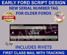 Serial Number Ford Tag Door Firewall Data Plate Vehicle Id Identification Usa