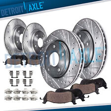 Front Rear Drilled Rotors Brake Pads For 2002-2006 Acura Rsx Type-s Only
