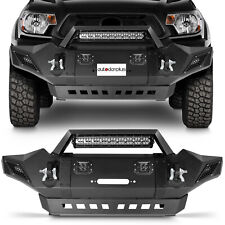 Fits 2005-2015 Toyota Tacoma Front Bumper Steel With Led Lights And Winch D-ings