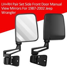 Lhrh Pair Set Side Front Door Manual View Mirrors For 1987-2002 Jeep Wrangler