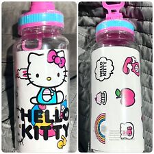 New Sanrio Hello Kitty Pink Bow Twist Spout Plastic 32 Oz Water Bottle Stickers