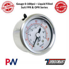 Turbosmart Fuel Pressure Regulators Gauge 100psi Liquid Filled Ts-0402-2023
