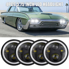 4pcs 5.75 5-34 Led Headlight Drl Projector For Ford Thunderbird 1958-1976