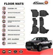 Floor Mats For Dodge Ram 1500 2012-18 Quad Cab Waterproof All Weather Liner