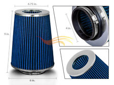 Blue 4 102mm Inlet Truck Air Intake Cone Replacement Quality Dry Air Filter