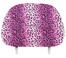 One Headrest Cover Nice Leopard Print Design Smooth And Soft Velvet Material