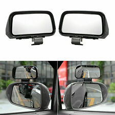 2x Abs Rectangle Shape Mirror 360 Angle Adjustable Wide Rear View Blind Spot