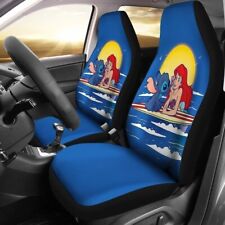 Funny Stitch Little Mermaid Ariel Princess Night In The Ocean Car Seat Covers