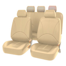 9pcs Car Seat Covers Pu Leather Front Rear Cushion Universal Protector Full Set