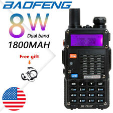 Baofeng Bf-f8hp 8w Tri-power Two Way Ham Radio Walkie Talkie W Accessories Lot
