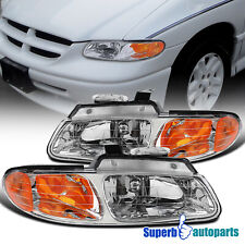 Fit 1996-2000 Dodge Voyager Caravan Chrysler Town Country Headlights Lamps 96-00