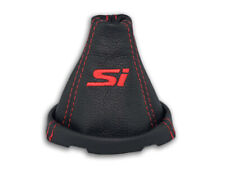 For Honda Civic Si Sedan Coupe 06-11 Shift Boot Gaiter Leather Embroidery Red