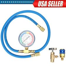 R134a Refrigerant Gauge Hose Recharge Measuring Hose Can Tap Charging Pipe