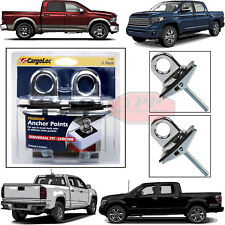 2 Pc Universal Fit Truck Bed Anchor Chrome Plated Tie Down Loop Hooks Pickup Bed