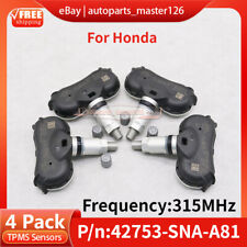 Set Of 4 Tpms Sensors Fits For Honda Civic Tire Pressure Sensor 42753-sna-a81