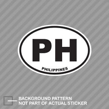Philippines Oval Sticker Decal Vinyl Filipinocountry Code Euro Ph V3