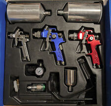 Tcp Global 10-piece Hvlp 3 Spray Gun Set W Cups Air Regulator - Used Once