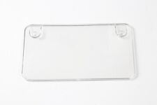 Motorcycle Bubble Clear License Plate Shield Cover Tag Shield 2 Screw Cups New