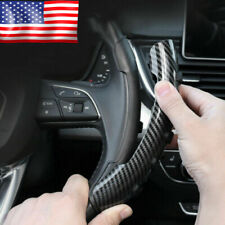2x Carbon Fiber Look Non-slip Accessories Car Steering Wheel Booster Cover Black