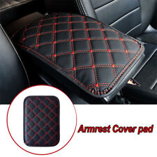 Car Armrest Cover Pad Center Console Box Pu Leather Cushion Mat Accessories Red