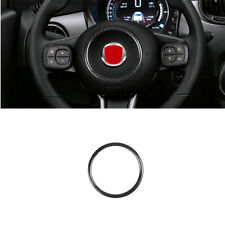 Real Hard Carbon Fiber Car Steering Wheel Circle Cover For Fiat 500 2020-2023
