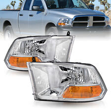 For 2009-2012 Dodge Ram 1500 2500 3500 Chrome Headlights Head Lamps Leftright