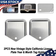 2pcs New Vintage Style California License Plate Year Month Tag Holder Wr