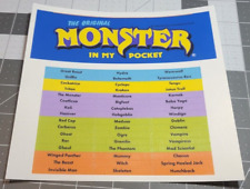 Monster In My Pocket - Monster Mountain Reproduction Sticker Sheet Mimp Stickers