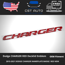 Dodge Charger Emblem Red Badge Rear Trunk Nameplate New Oem Mopar Upgrade Logo