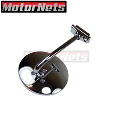 4-12 Chrome Round Long Arm Stainless Peep Mirror Door Side View Hot Ratrod Sbc