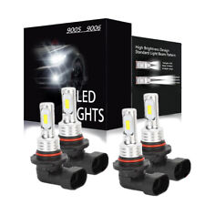 9005 9006 Led Headlights Kit Combo Bulbs 8000k High Low Beam Super White Bright