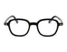 Tom Ford Tf5837-b Black 001 Plastic Eyeglasses Frame 46-20-145 Blue Blocking Tf