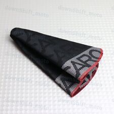 Jdm Recaro Racing Hyper Fabric Shift Knob Shifter Boot Cover Mtat Red Stitches
