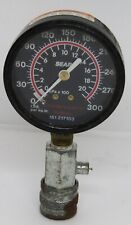 Vintage Sears And Roebuck Compression Tester Gauge With Quick Coupler.
