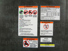 Yamaha Banshee 6pc Warning Decals Stickers Labels Graphics Atv Quad Yfz350