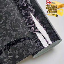 Premium Forged Carbon Fiber Vinyl Film Wrap Roll High Gloss Black Sticker Decal