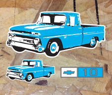 Chevy C10 1962 1963 1964 1965 Sticker Pickup Truck Whitewall Window Decal Low